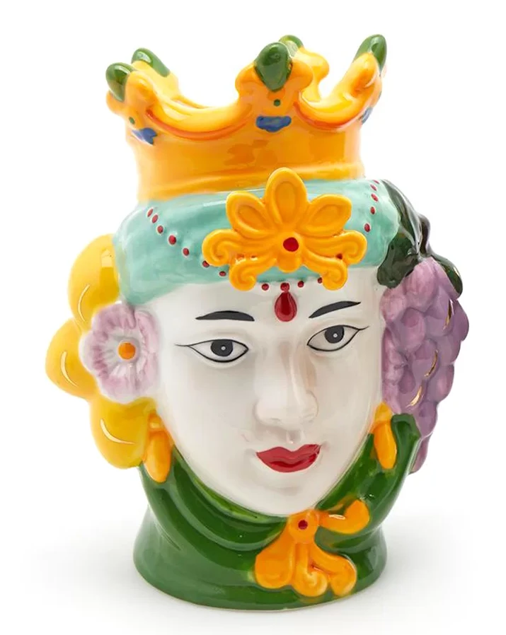 Oldenhof Siciliaans hoofd vrouw M ø 12 cm x 17 cm aardewerk groen Oldenhof Siciliaans Hoofd Vrouw M ø 12 Cm X 17 Cm Aardewerk Groen -Exporteren Oldenhof winkel 016825 70v