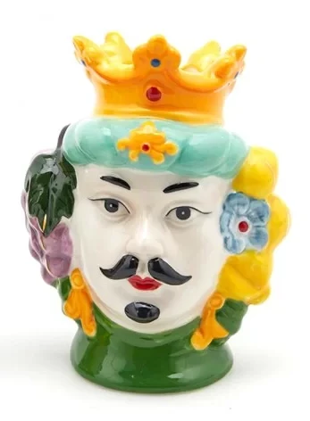 Oldenhof Siciliaans hoofd man S ø 10 cm x 14 cm aardewerk groen Oldenhof Siciliaans Hoofd Man S ø 10 Cm X 14 Cm Aardewerk Groen -Exporteren Oldenhof winkel 016826 70m