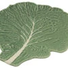 Bordallo Koolblad Bord 39,5 X 34 Cm Aardewerk Groen