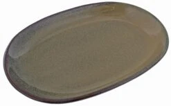 Oldenhof 1821 Ovale Serveerschaal ø 30,5 X 21 Cm Aardewerk Mosgroen