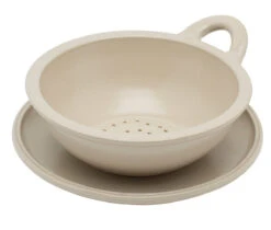 Oldenhof Fruitkom Met Onderzetter ø 20 Cm Keramiek Beige