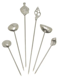 Oldenhof Schaal- En Schelpdierprikkers Zilvertin 6 Stuks