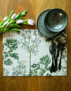 Oldenhof Herb Coreander Placemat 35 X 48 Cm Linnen 2 Stuks -Exporteren Oldenhof winkel 8003sum hc printed washed linen placemats coriander by linoroom hr2