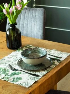 Oldenhof Herb Coreander Placemat 35 X 48 Cm Linnen 2 Stuks -Exporteren Oldenhof winkel 8003sum hc printed washed linen placemats coriander by linoroom lr34