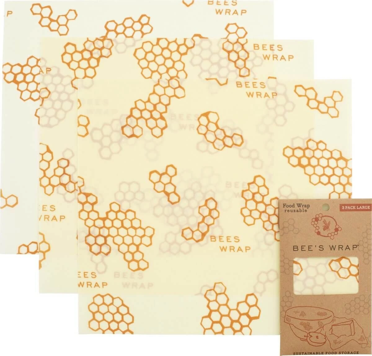 Bee's Wrap Large Herbruikbare Food Wrap 33 X 35 Cm 3-delig -Exporteren Oldenhof winkel bee s wrap large herbruikbare food wrap 33 x 35 cm 3 delig 1