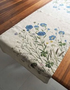 Oldenhof Flax Tafelloper 46 X 136 Cm Linnen -Exporteren Oldenhof winkel flax flowers linen country table runner linoroom 6