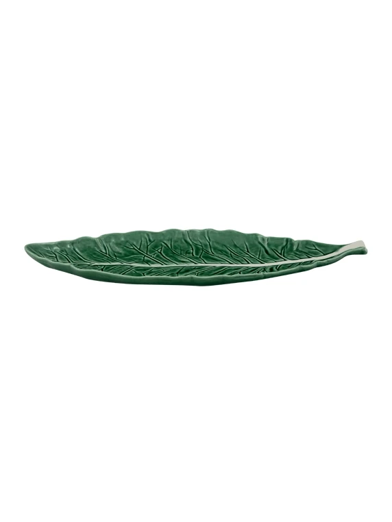 Bordallo koolblad schaal ovaal 40 cm aardewerk groen Bordallo Koolblad Schaal Ovaal 40 Cm Aardewerk Groen -Exporteren Oldenhof winkel leafy 1