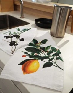 Oldenhof Olives & Lemon Handdoek 42 X 60 Cm Linnen 2 Stuks 3 Oldenhof Olives & Lemon Handdoek 42 X 60 Cm Linnen 2 Stuks -Exporteren Oldenhof winkel lemon print linen kitchen towel