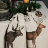 Oldenhof Deer & Moose Handdoek 42 X 60 Cm Linnen 2 Stuks -Exporteren Oldenhof winkel linoroom kitchen towels moose and deer lr7