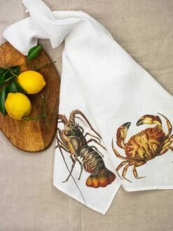 Oldenhof Crab & Lobster Handdoek 42 X 60 Cm Linnen 2 Stuks 4 Oldenhof Crab & Lobster Handdoek 42 X 60 Cm Linnen 2 Stuks -Exporteren Oldenhof winkel linoroom kitchen towels sea animals vertical lr11