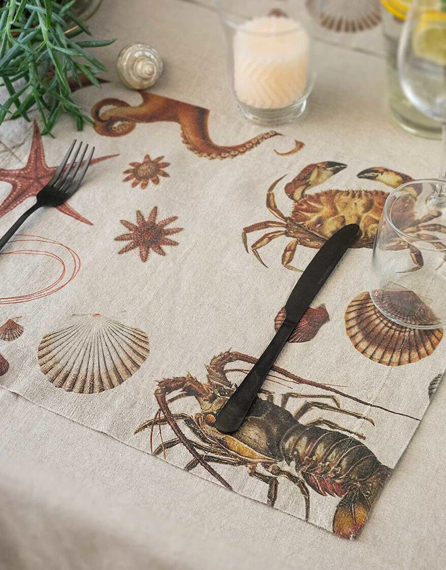 Oldenhof Sea Animals placemat 35 x 48 cm linnen 2 stuks Oldenhof Sea Animals Placemat 35 X 48 Cm Linnen 2 Stuks -Exporteren Oldenhof winkel linoroom placemat sea vertical lr 34 2