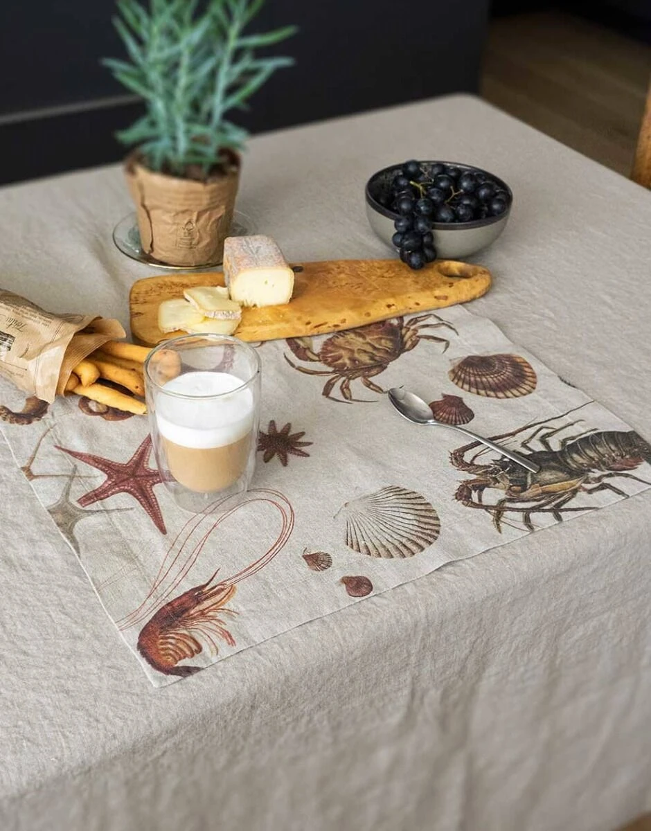 Oldenhof Sea Animals placemat 35 x 48 cm linnen 2 stuks Oldenhof Sea Animals Placemat 35 X 48 Cm Linnen 2 Stuks -Exporteren Oldenhof winkel linoroom placemat sea vertical lr 34 4