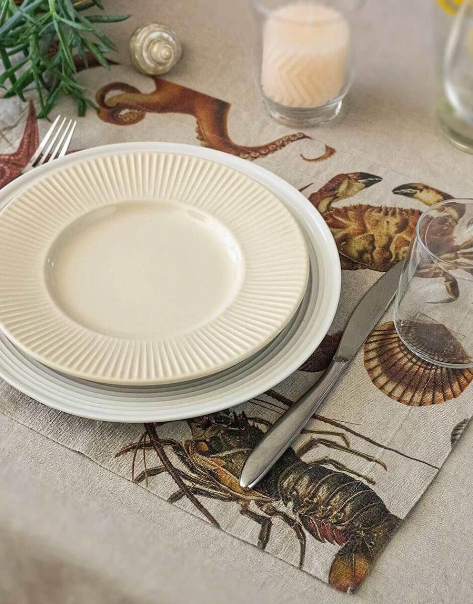 Oldenhof Sea Animals placemat 35 x 48 cm linnen 2 stuks Oldenhof Sea Animals Placemat 35 X 48 Cm Linnen 2 Stuks -Exporteren Oldenhof winkel linoroom placemat sea vertical lr lr34 1