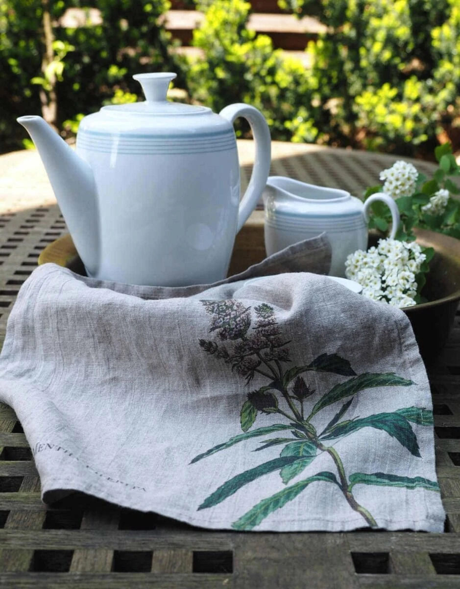 Oldenhof Mint & Rosemary handdoek 42 x 60 cm linnen 2 stuks Oldenhof Mint & Rosemary Handdoek 42 X 60 Cm Linnen 2 Stuks -Exporteren Oldenhof winkel mint herbal linen tea towels by linoroom