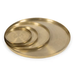 Oldenhof Platte Schaal Medium ø 25,5 X 1,5 Cm Metaal Antique Brass