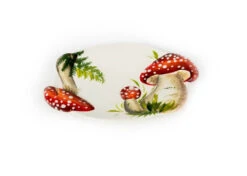 Oldenhof Ovale Schaal Paddenstoel Medium Rood/wit