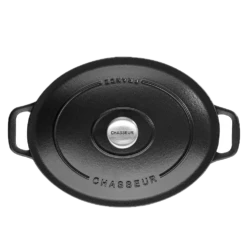 Chasseur Braadpan Ovaal 5 Liter ø 29 Cm Gietijzer Mat Zwart -Exporteren Oldenhof winkel oval casserole black01