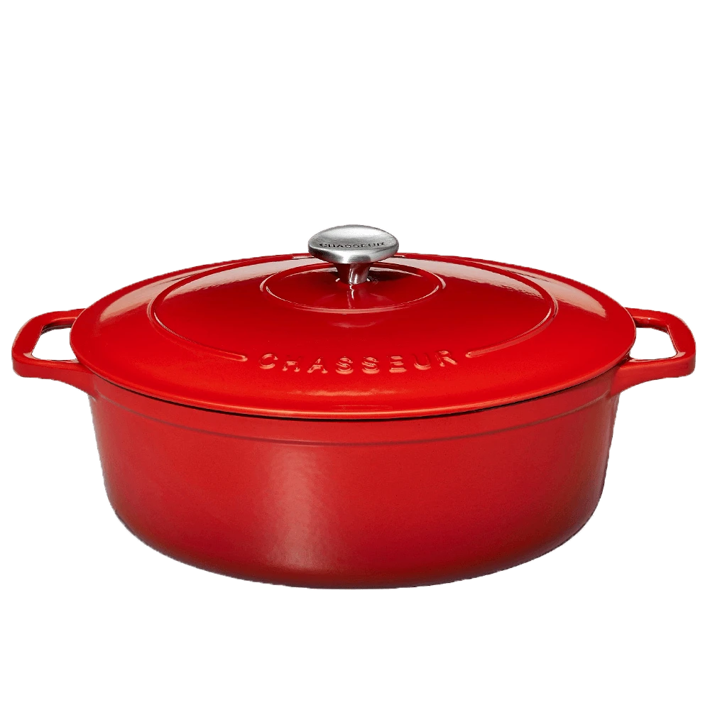 Chasseur braadpan ovaal 6 liter ø 31 cm gietijzer rood Chasseur Braadpan Ovaal 6 Liter ø 31 Cm Gietijzer Rood -Exporteren Oldenhof winkel oval casserole rubis03 1