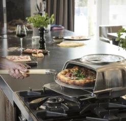 Oldenhof Fernus Stovetop Pizzaoven Rvs -Exporteren Oldenhof winkel pizzaschep silver