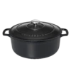 Chasseur Braadpan 4 Liter ø 24 Cm Gietijzer Mat Zwart -Exporteren Oldenhof winkel round casserole black02