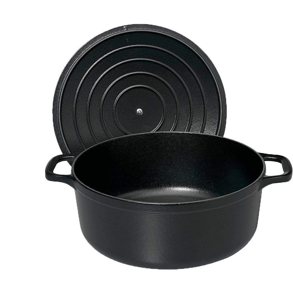Chasseur braadpan 4 liter ø 24 cm gietijzer mat zwart Chasseur Braadpan 4 Liter ø 24 Cm Gietijzer Mat Zwart -Exporteren Oldenhof winkel round casserole black03