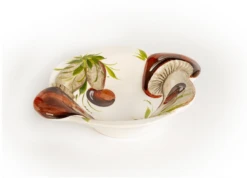 Oldenhof Grote Diepe Schaal Paddenstoelen Bruin