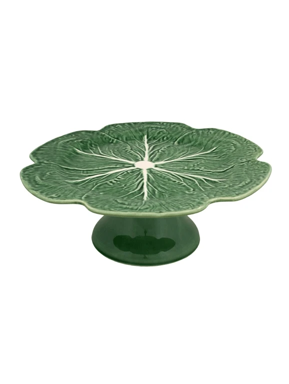 Bordallo koolblad taartplateau ø 31 cm aardewerk groen Bordallo Koolblad Taartplateau ø 31 Cm Aardewerk Groen -Exporteren Oldenhof winkel taartplateau 1