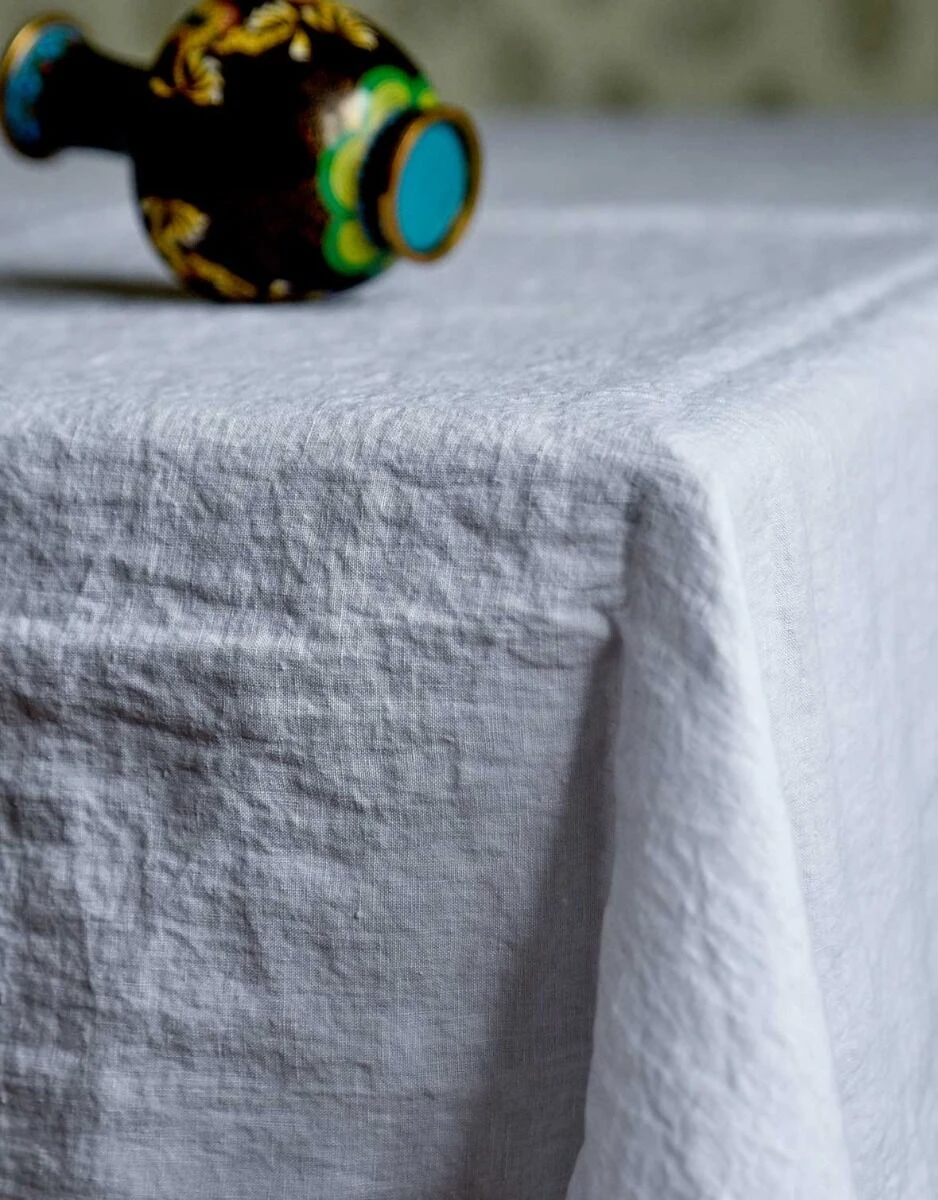 Oldenhof White tafelkleed 170 x 250 cm linnen Oldenhof White Tafelkleed 170 X 250 Cm Linnen -Exporteren Oldenhof winkel white linen tablecloth linoroom2 1